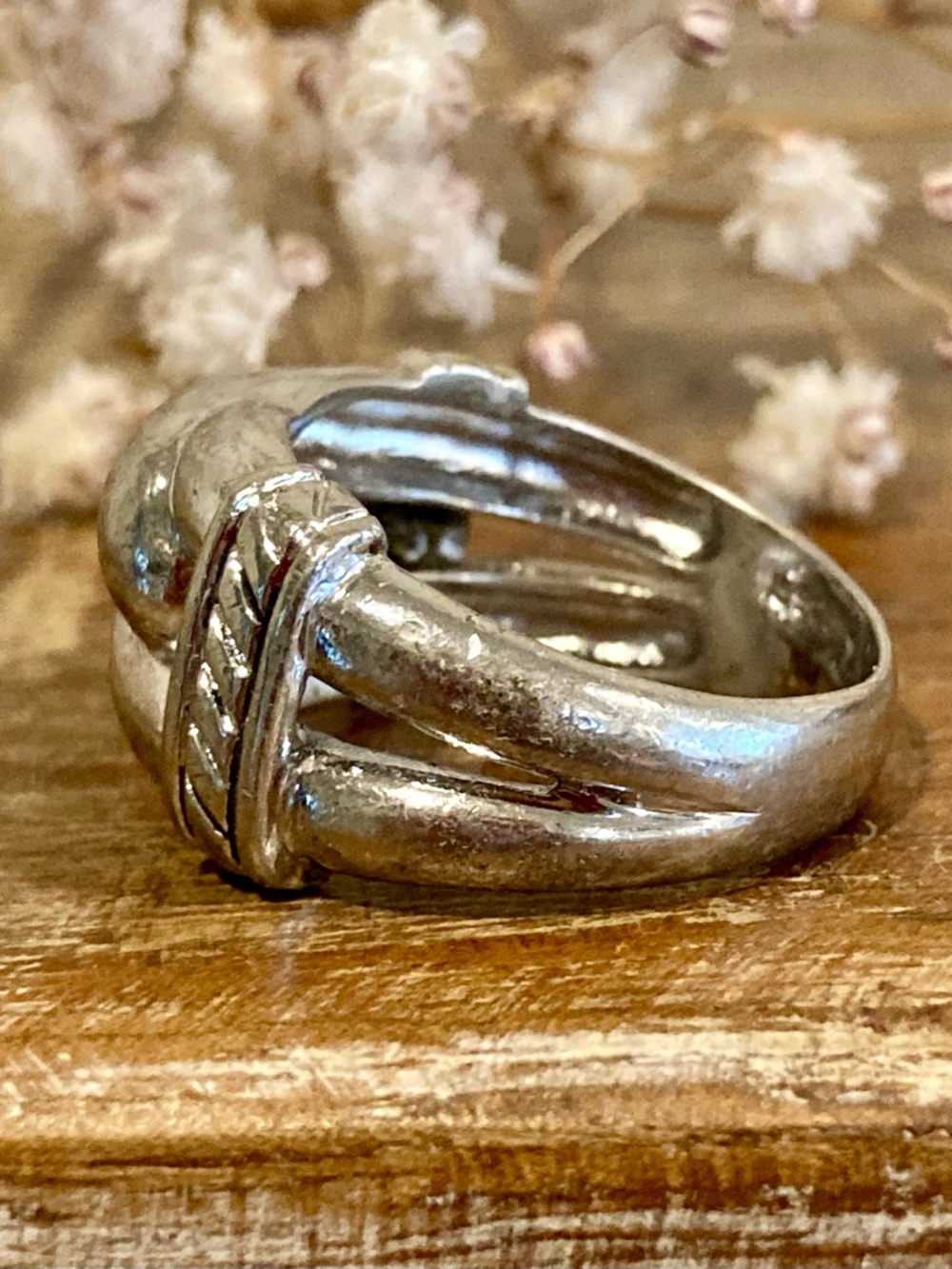 Sterling Silver 925 Knot Statement Ring - Women’s Jewelry - Size 8.5 - Picture 5 of 16